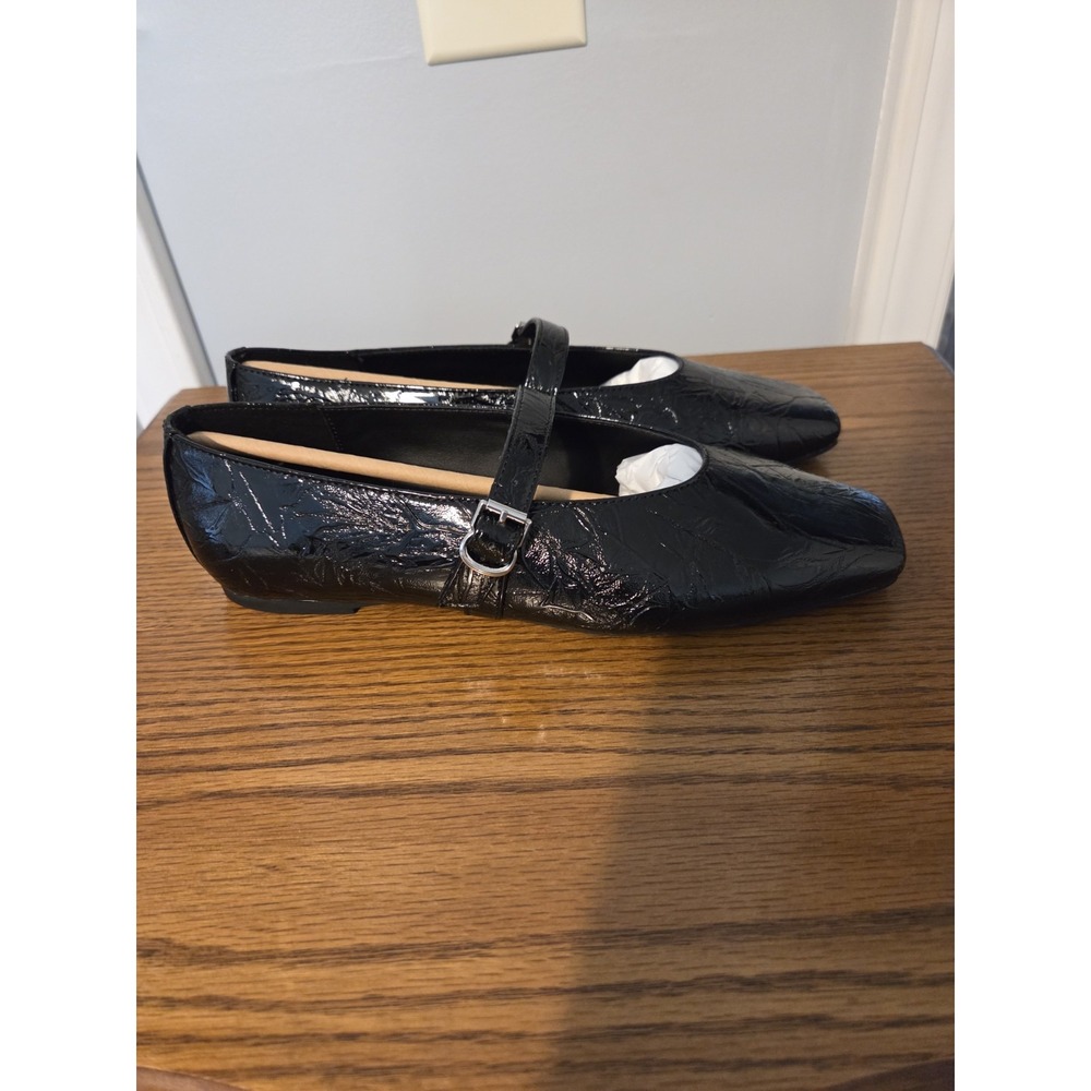 NIB Katy Perry Evie Mary Janes Slip On Flats Black Woman's Size 8.5 - Picture 3 of 4